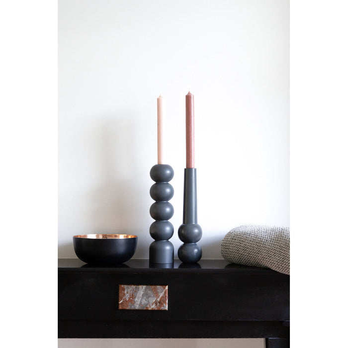 LEMON LILY Candleholder cone high - Charcoal