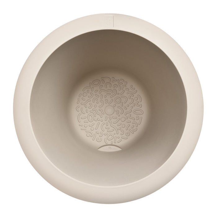 Elho Amber Roll Low 60 - Balanced beige - Ø 60 x H 46 cm - Binnen en Buiten - 100% gerecycled