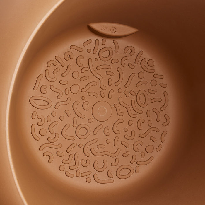 Elho Amber Roll Low 60 - Karamel - Ø 60 x H 46 cm - Binnen en Buiten - 100% gerecycled