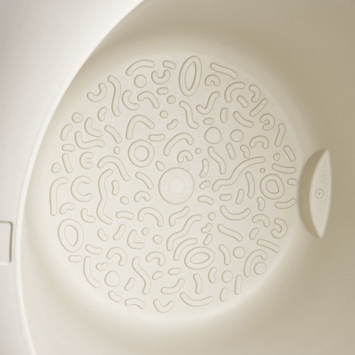 Elho Amber Roll Low 60 - Linnen wit - Ø 60 x H 46 cm - Binnen en Buiten - 100% gerecycled