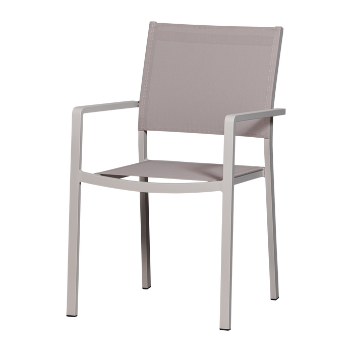 WOOOD Fowl Tuinstoel - Aluminium|Textileen - Zand - Set van 2