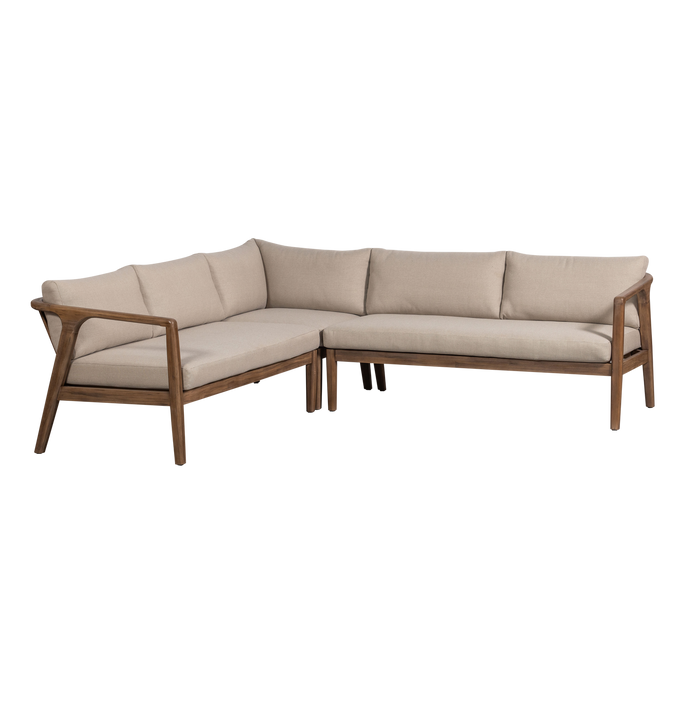 WOOOD Biam Loungeset Tuin - Acacia Hout - Naturel - 67x227x227