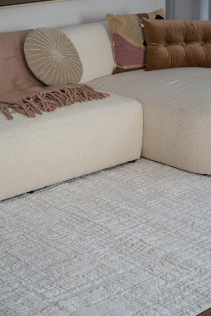 Interieur05 Scandinavisch vloerkleed Prent creme|wit - 200 x 280 cm