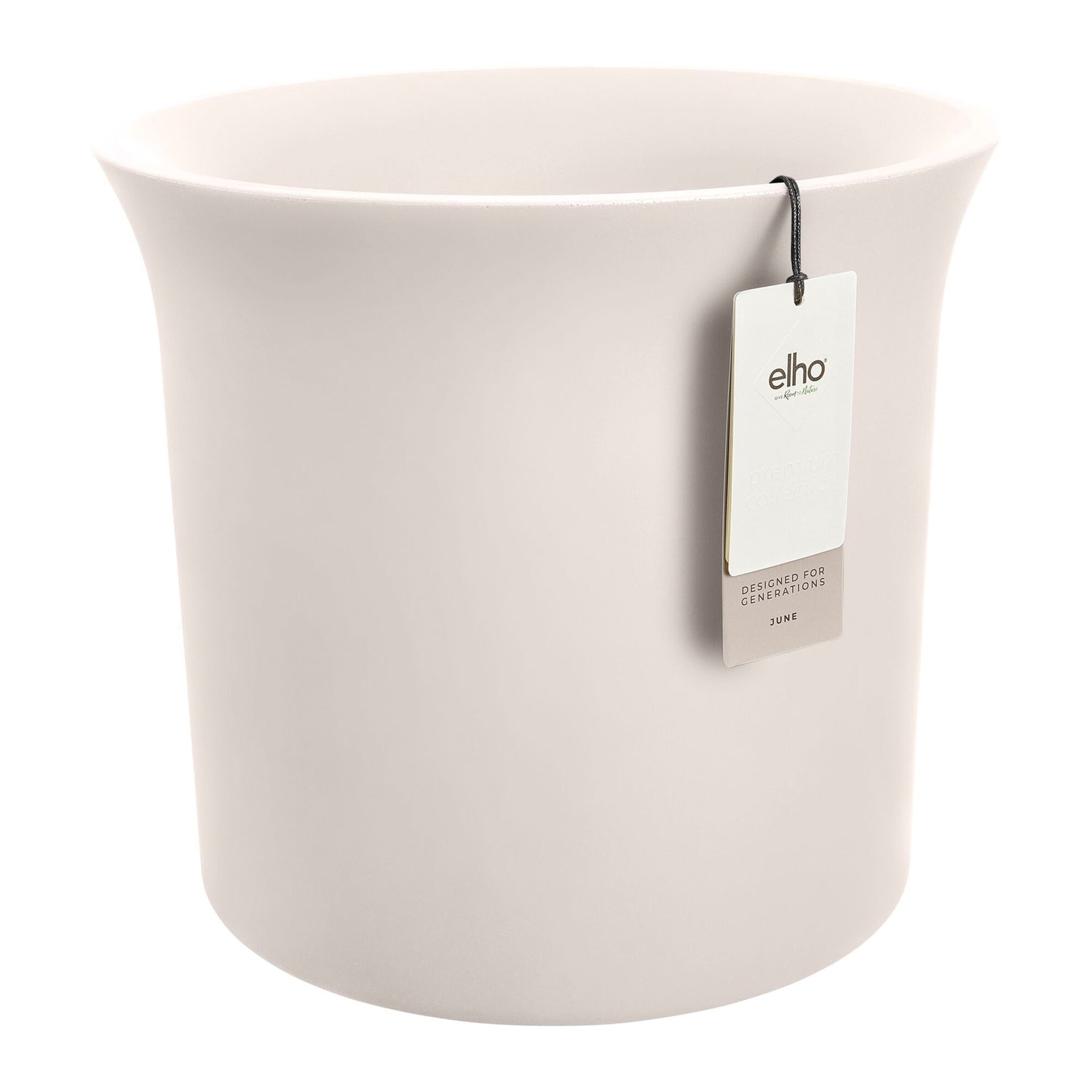 Elho June Tulip 47 - Linnen wit - Ø 47 x H 43 cm - Binnen en Buiten - 100% gerecycled