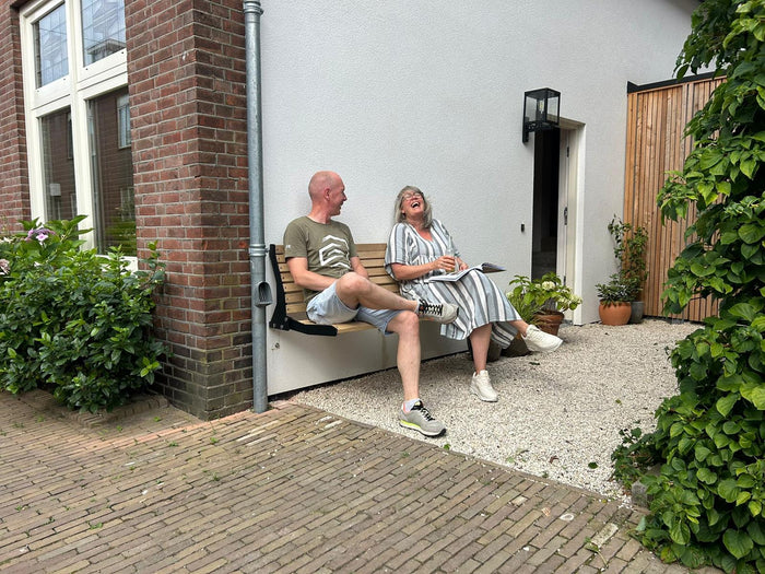 MaximaVida opklapbare gevelbank Jordaan met rugleuning 100 cm