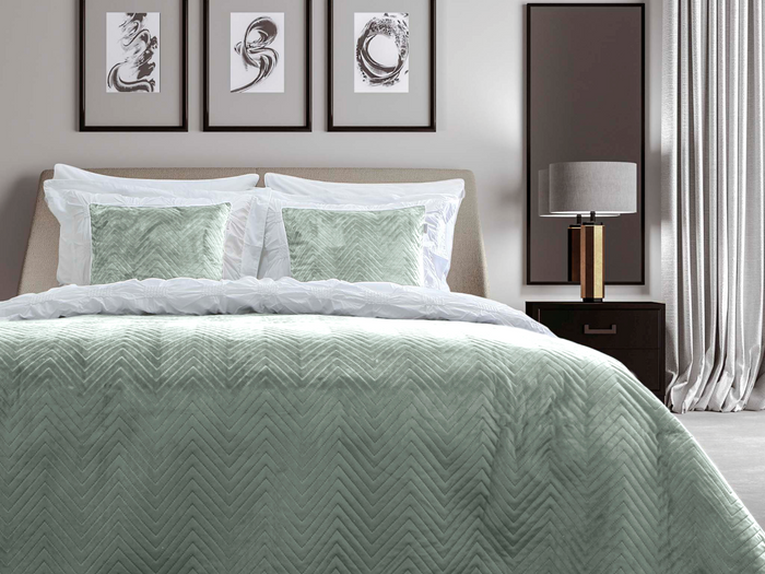 Yellow Bedsprei Madeline - laurel green