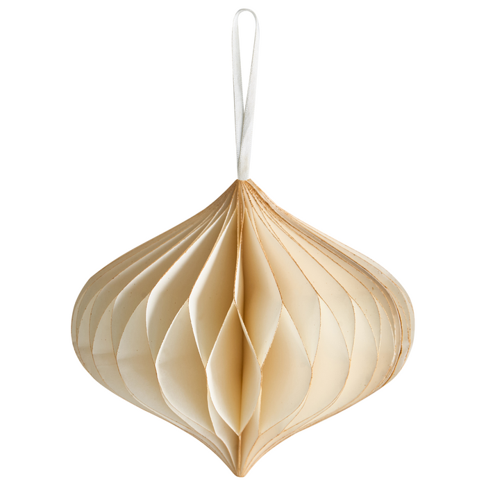 Beliani - JOLSTRA - Set van 20 kerstornamenten - Beige - Papier