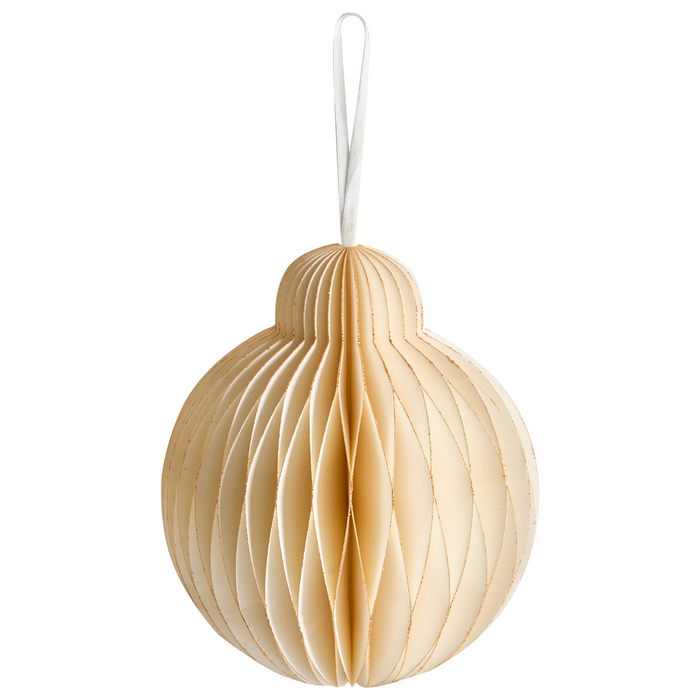 Beliani - JOLSTRA - Set van 20 kerstornamenten - Beige - Papier