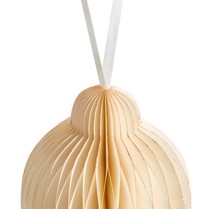 Beliani - JOLSTRA - Set van 20 kerstornamenten - Beige - Papier