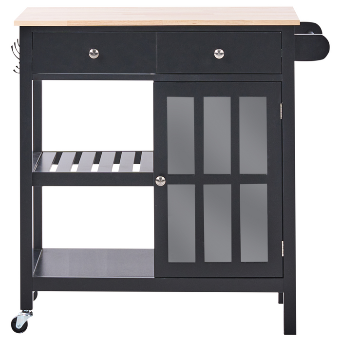 Beliani - GENOA - Keukentrolley - Zwart - MDF