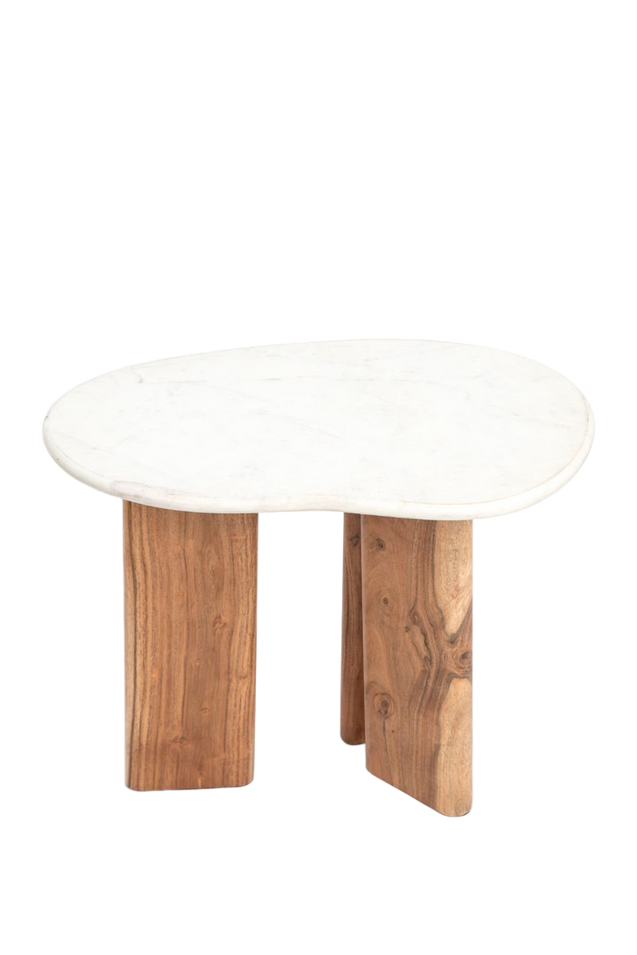 Sissy-Boy Houten koffietafel met marmer blad klein