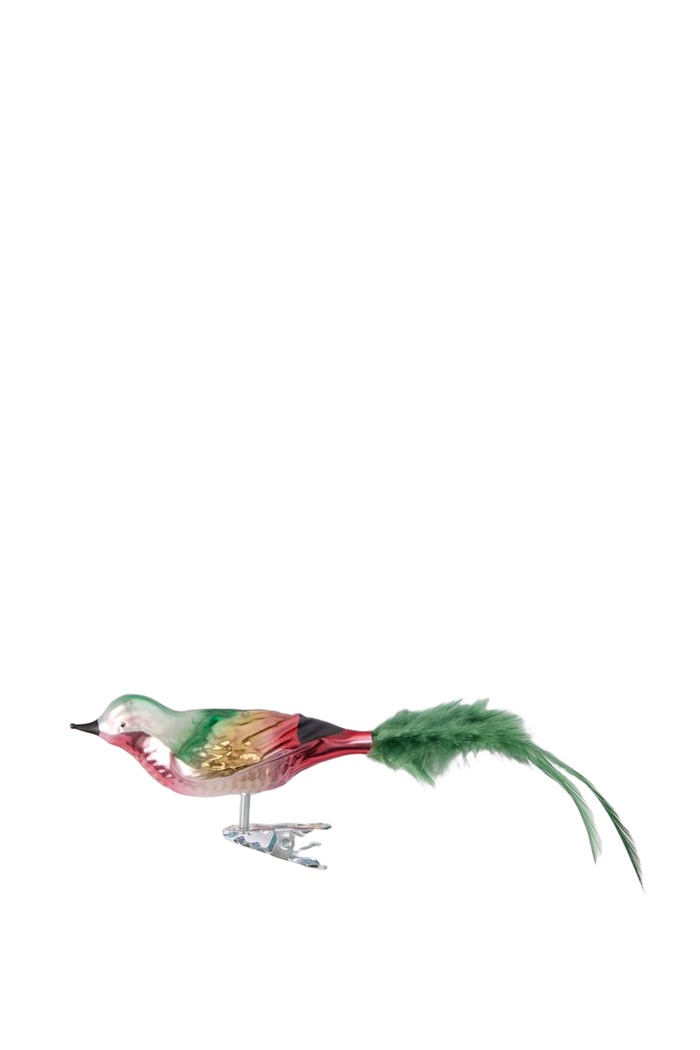 Sissy-Boy Multicolour kerst ornament vogel met clip