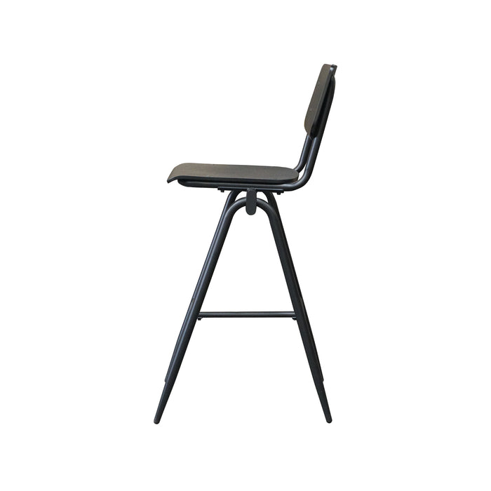 LABEL51 - Barkruk Solid - Zwart Hout - Zwart Metaal