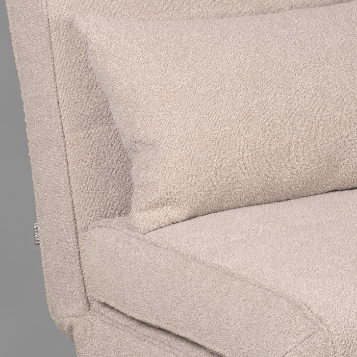 LABEL51 - Slaapbank Single - Naturel Boucle - Naturel Hout