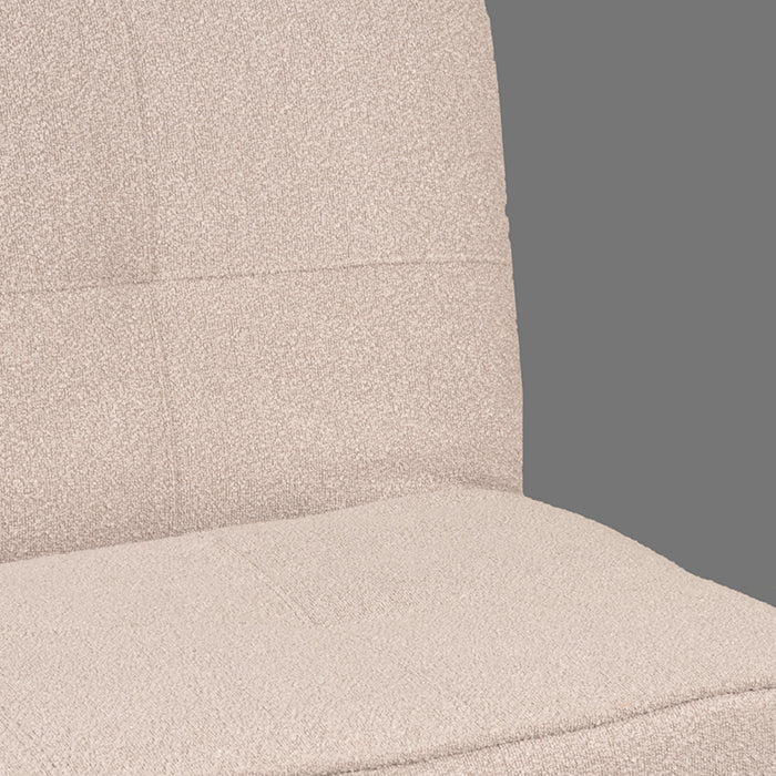 LABEL51 - Slaapbank King - Naturel Boucle - Zwart Metaal