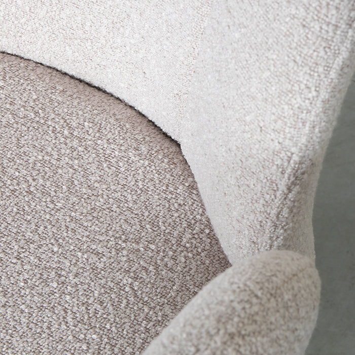 LABEL51 - Eetkamerstoel Kimball - Naturel Boucle - Taupe Metaal