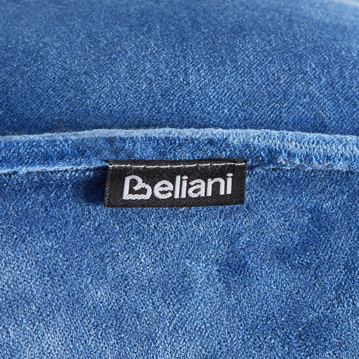 Beliani - YULLE - Poef - Blauw - Fluweel