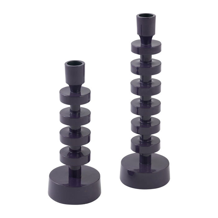 by fonQ Tredo Kandelaar - Set van 2 - Sweet Grape