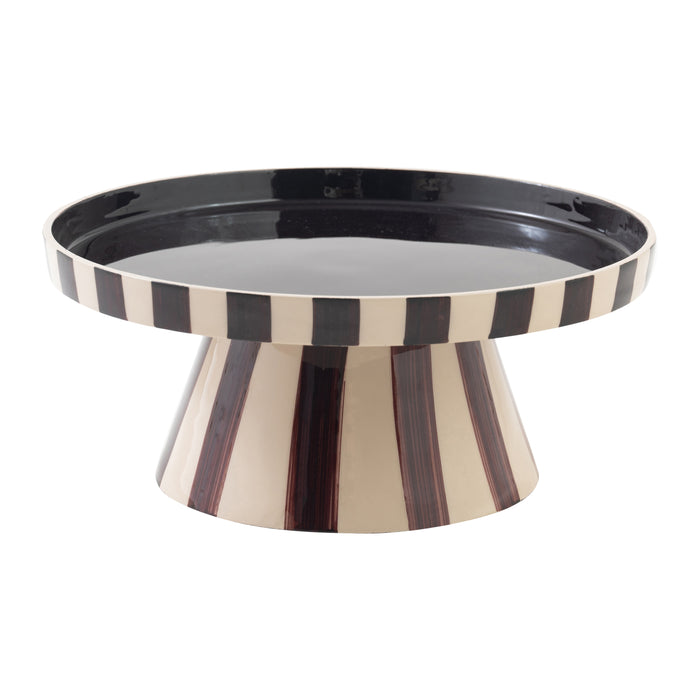 by fonQ Arcade Serveerschaal Ø 24 cm - Beige / Hot Chocolate