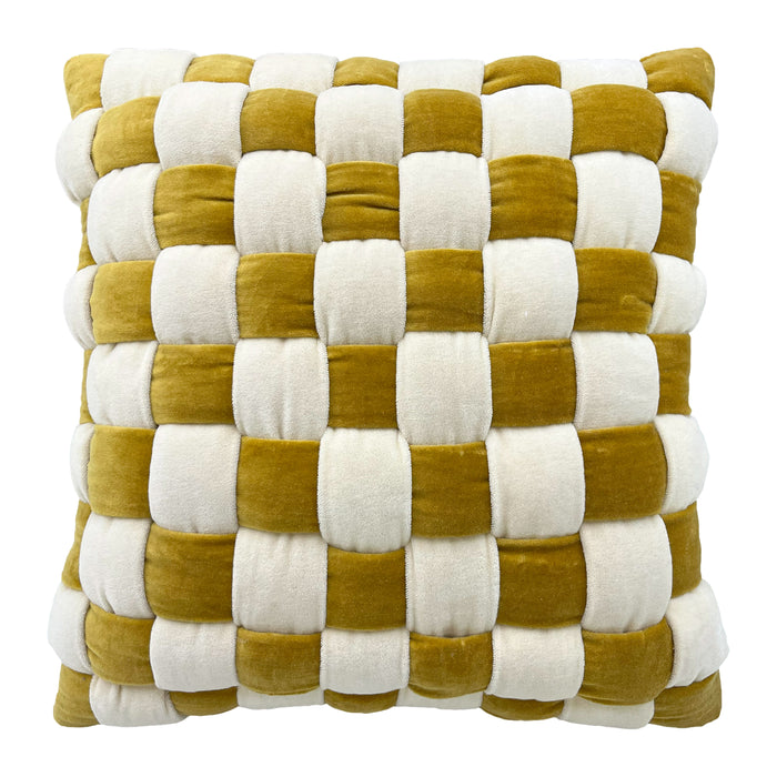 by fonQ Knitt Sierkussen 50 x 50 cm - Mustard