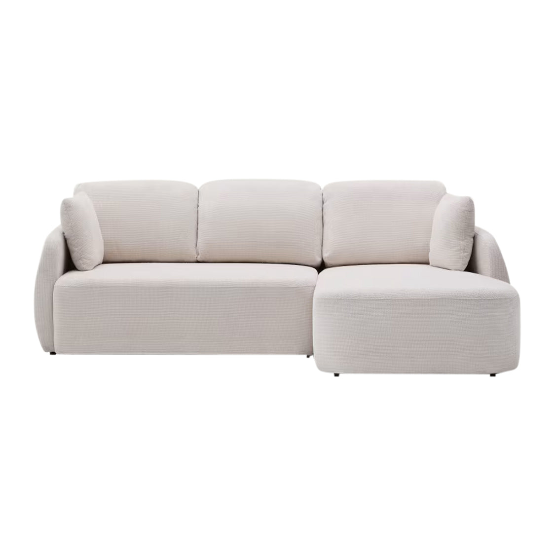 Kave Home Laira 3-zitsslaapbank met Chaise Longue Rechts - Beige
