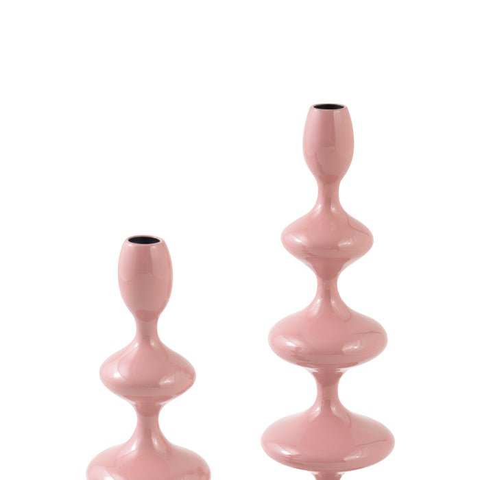 by fonQ Droplet Kandelaar - Set van 2 - Rose Tan