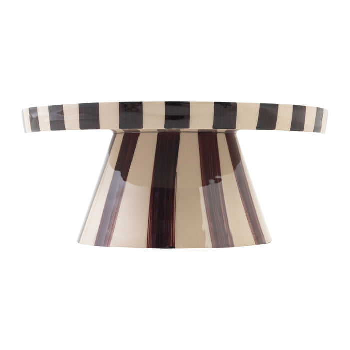 by fonQ Arcade Serveerschaal Ø 24 cm - Beige / Hot Chocolate