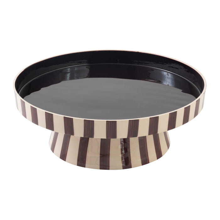 by fonQ Arcade Serveerschaal Ø 32 cm - Beige / Hot Chocolate