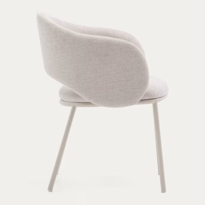 Kave Home Maina Eetkamerstoel - Chenille / Beige