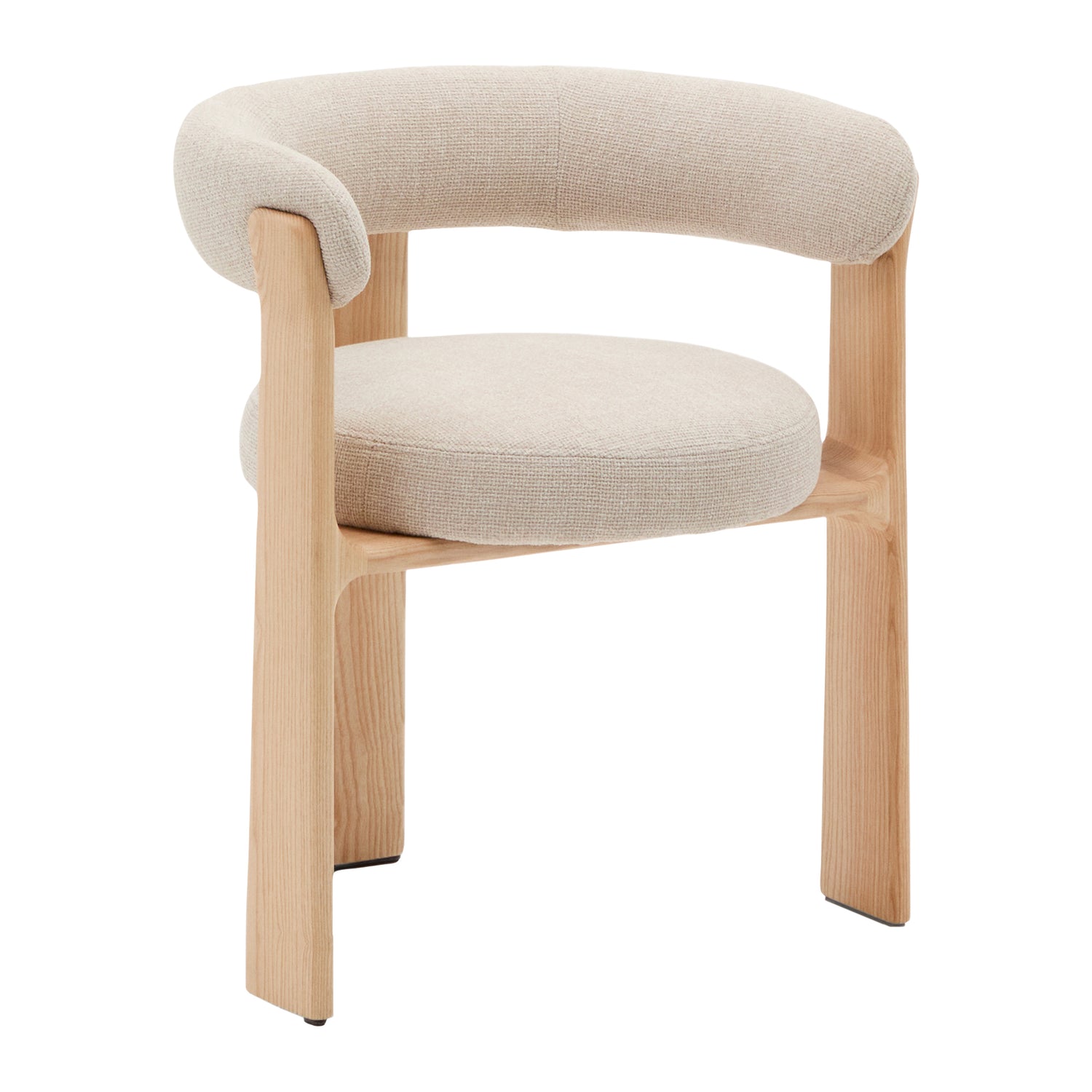 Kave Home Granite Eetkamerstoel - Beige / Licht Essenhout