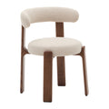 Kave Home Granite Eetkamerstoel - Beige / Donker Essenhout