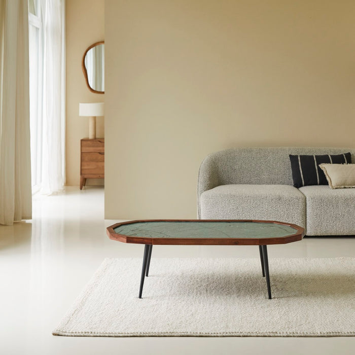 Tikamoon - Jade - Massief palissander en marmeren salontafel