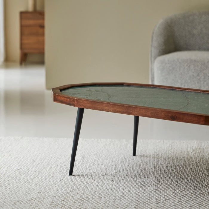 Tikamoon - Jade - Massief palissander en marmeren salontafel