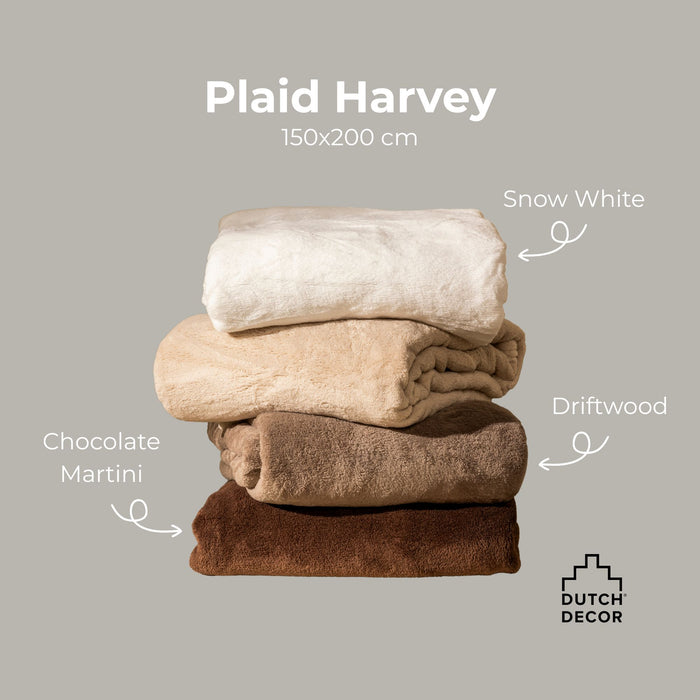 Dutch Decor plaid HARVEY - 150x200 cm Chocolate Martini