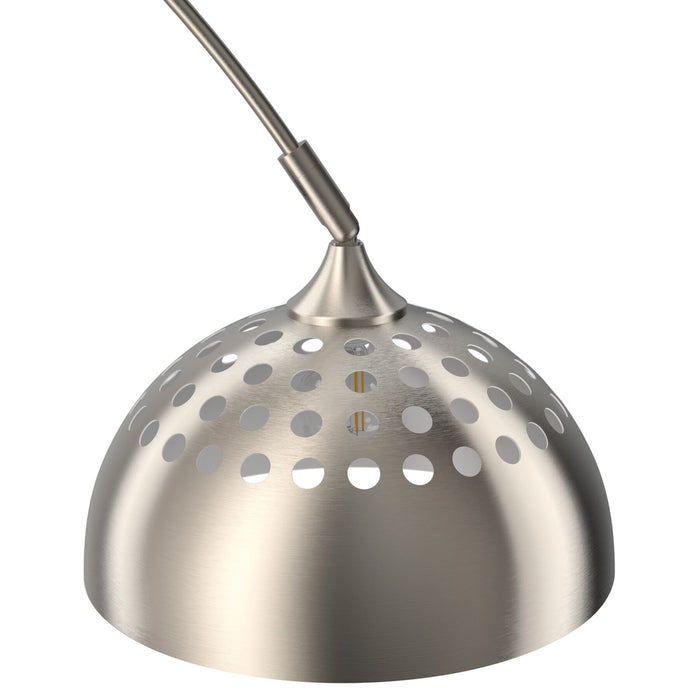 tectake® Booglamp Arcus, staal, retro-stijl, 60W - Mat Nikkel