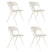 Zuiver Horizon Outdoor Eetkamerstoelen  Off-White - Set van 4 - Beige