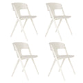 Zuiver Horizon Outdoor Eetkamerstoelen  Off-White - Set van 4 - Beige