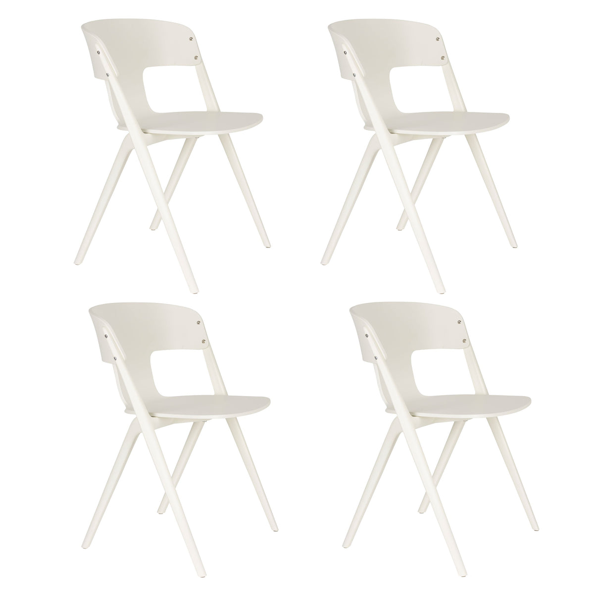 Zuiver Horizon Outdoor Eetkamerstoelen  Off-White - Set van 4 - Beige