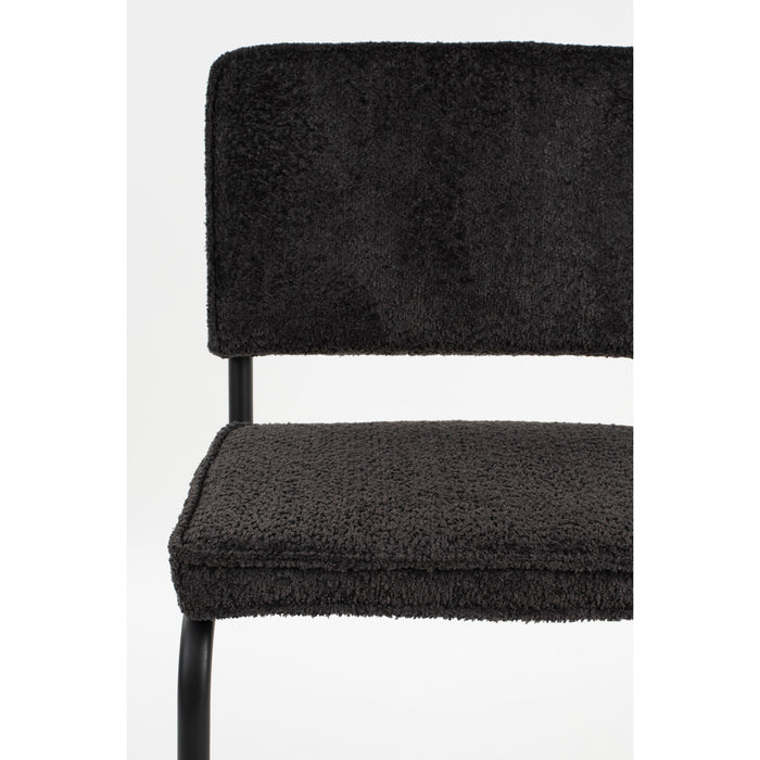 Zuiver Ridge Kink Eetkamerstoelen  Soft Zwart - Set van 2