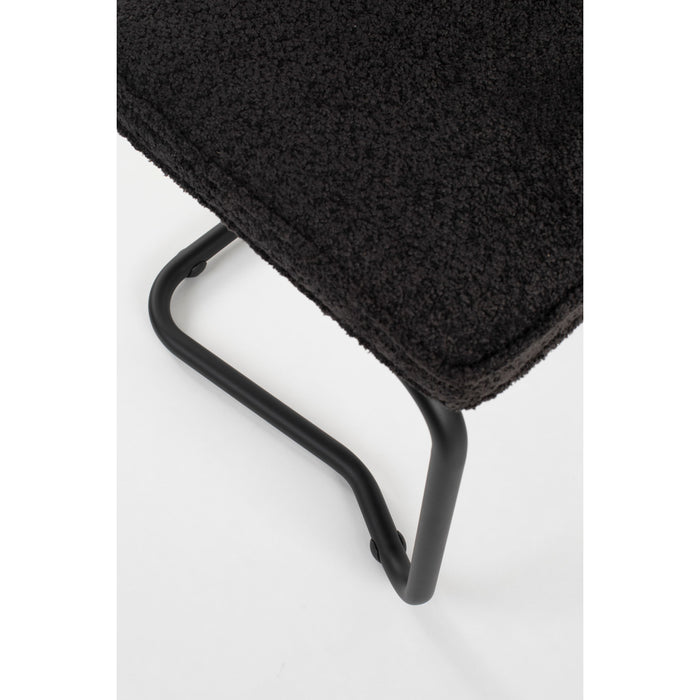 Zuiver Ridge Kink Eetkamerstoelen  Soft Zwart - Set van 2