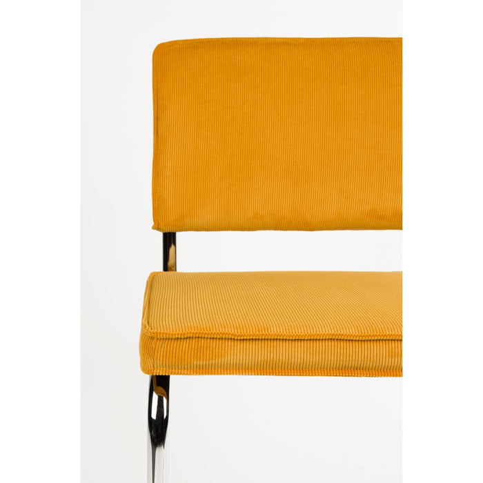 Zuiver Ridge Rib Eetkamerstoelen  Geel - Set van 2