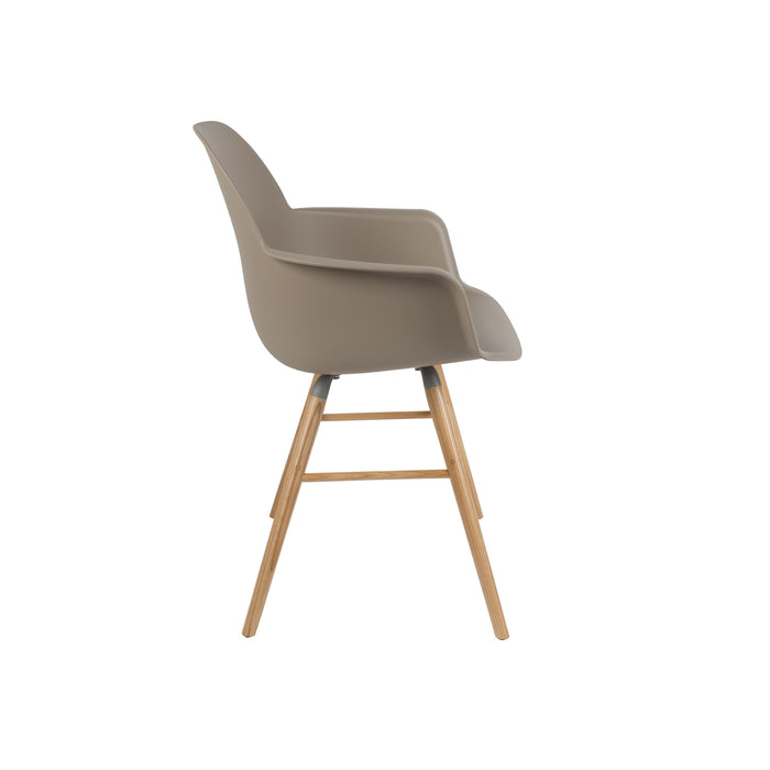 Zuiver Albert Kuip Eetkamerstoelen armleuning Taupe - Set van 2