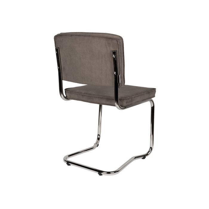 Zuiver Ridge Rib Kink Eetkamerstoelen  Grijs - Set van 2