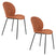Zuiver Bonnet Chair Terracotta  - Set van 2