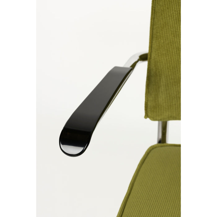 Zuiver Ridge Rib Eetkamerstoelen armleuning Groen - Set van 2