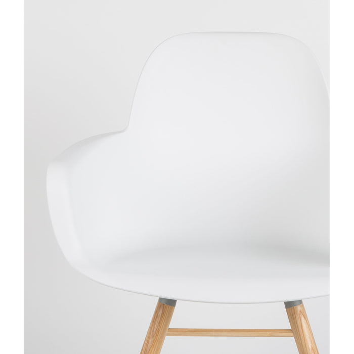 Zuiver Albert Kuip Eetkamerstoelen armleuning Wit - Set van 2