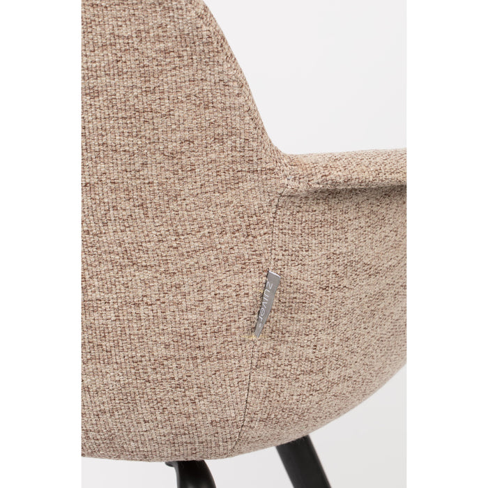 Zuiver Albert Kuip Soft Eetkamerstoelen armleuning Beige - Set van 2