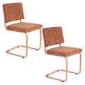 Zuiver Ridge Soft Eetkamerstoelen  Terracotta - Set van 2
