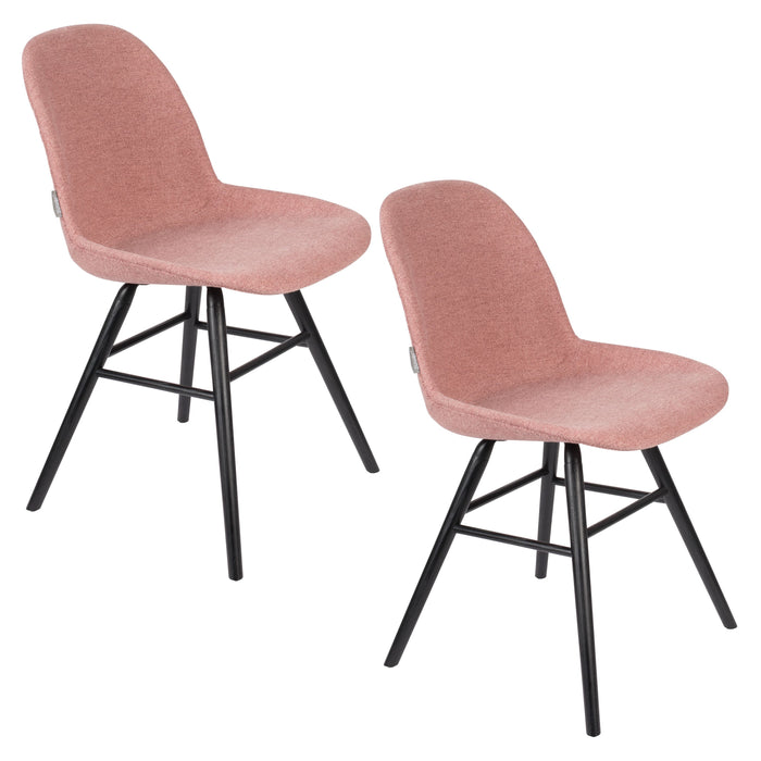 Zuiver Albert Kuip Soft Eetkamerstoelen  Roze - Set van 2