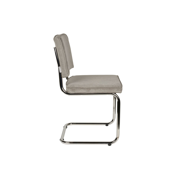 Zuiver Ridge Rib Eetkamerstoelen  Lichtgrijs - Set van 2